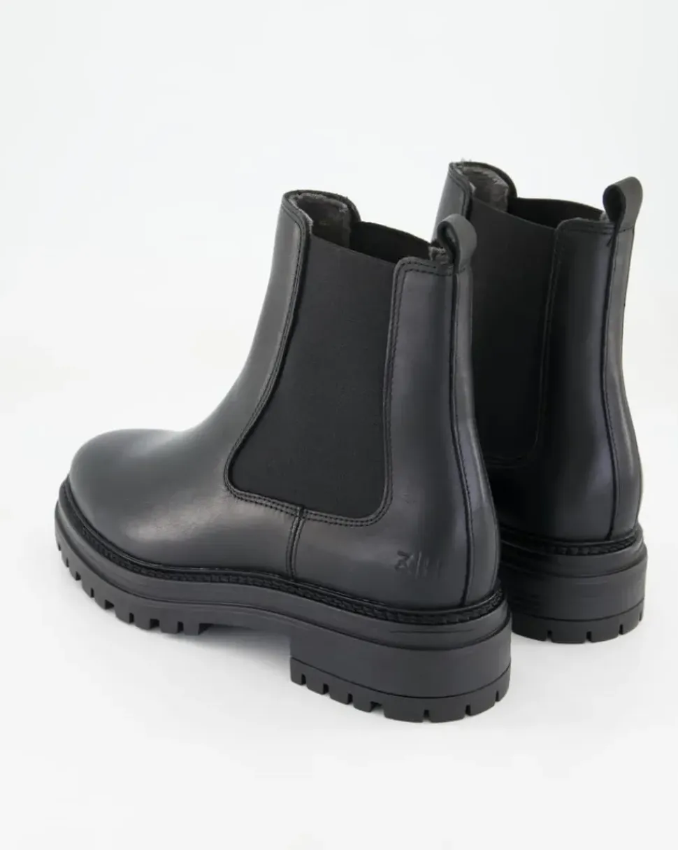 A8381-19 Chelsea Boots in Schwarz
