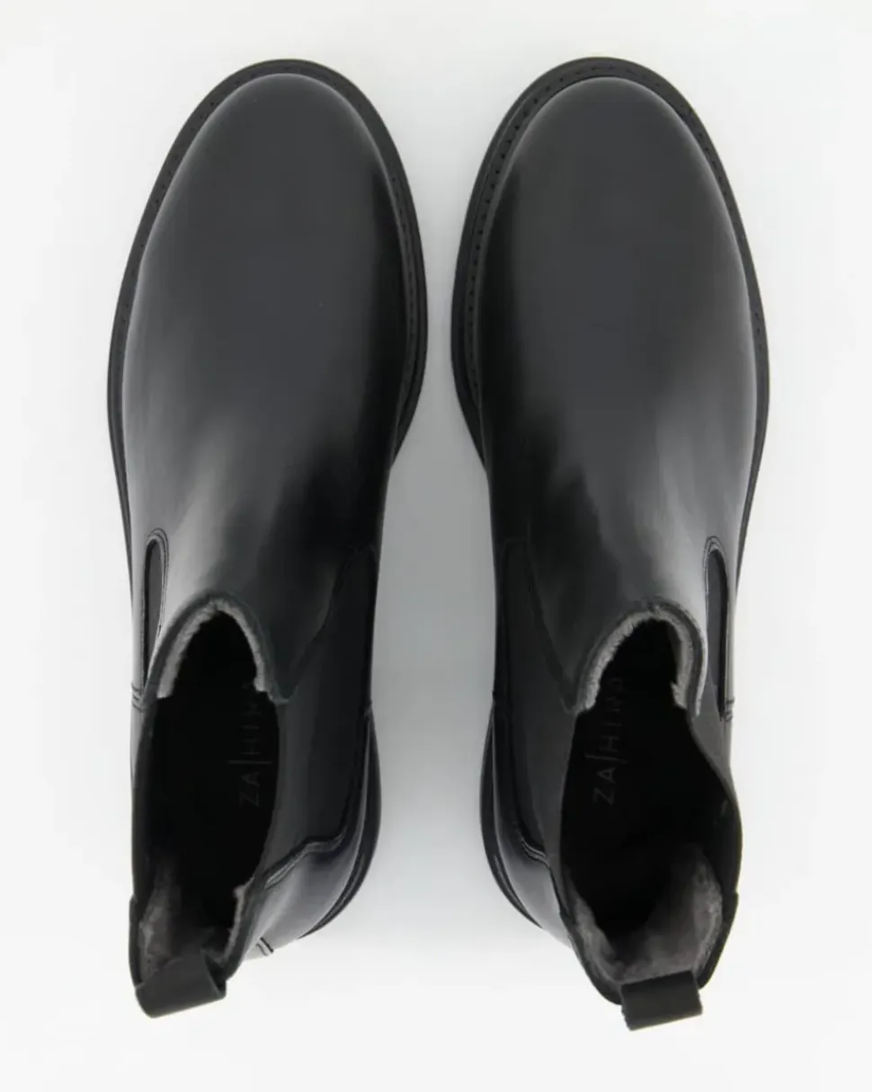 A8381-19 Chelsea Boots in Schwarz