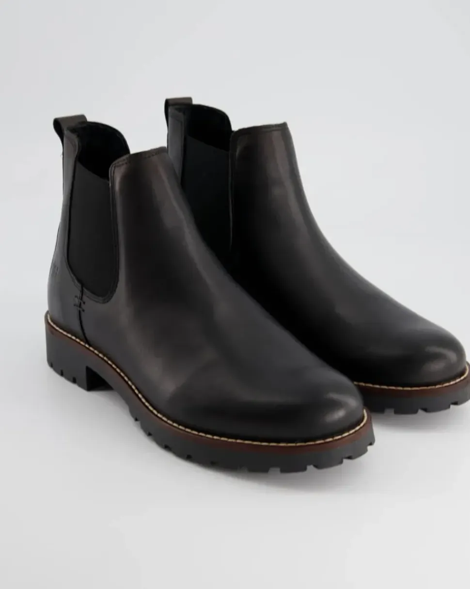 A7619-10 Chelsea Boots in Schwarz