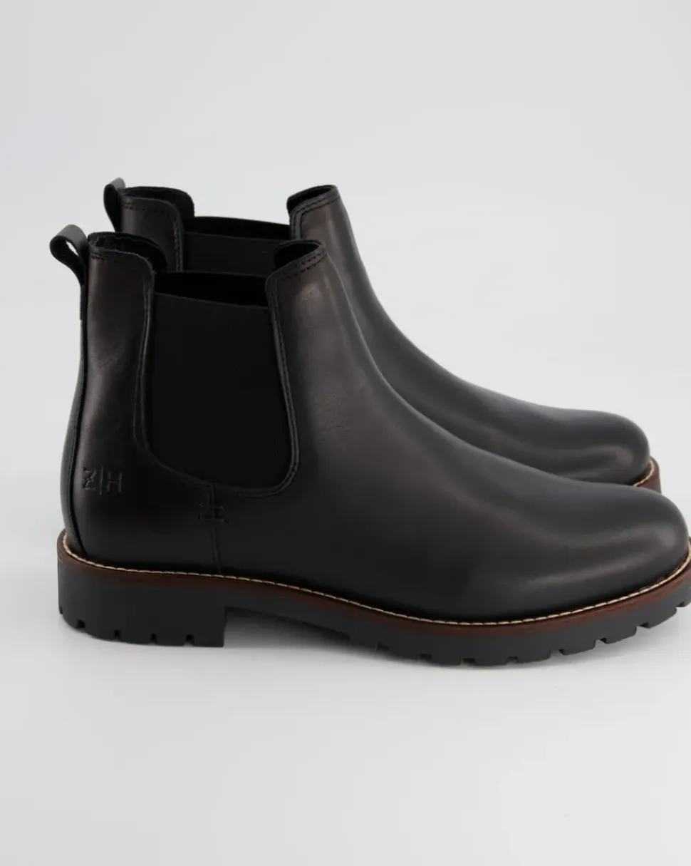 A7619-10 Chelsea Boots in Schwarz
