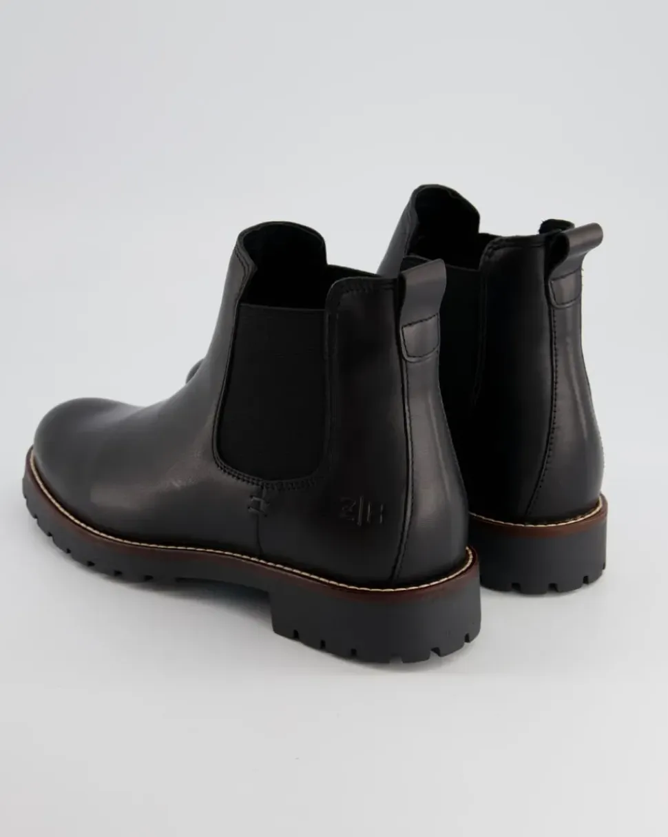 A7619-10 Chelsea Boots in Schwarz