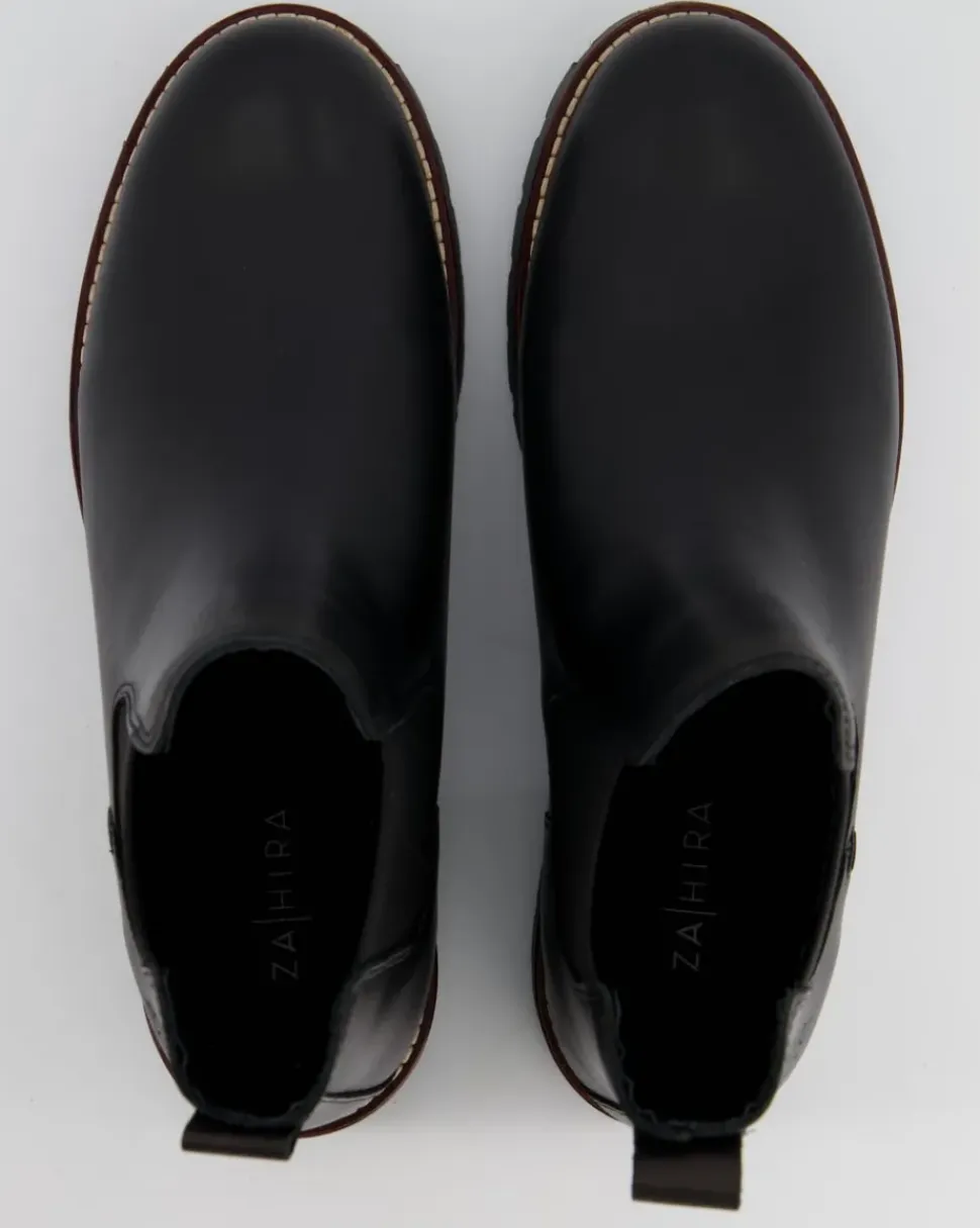 A7619-10 Chelsea Boots in Schwarz