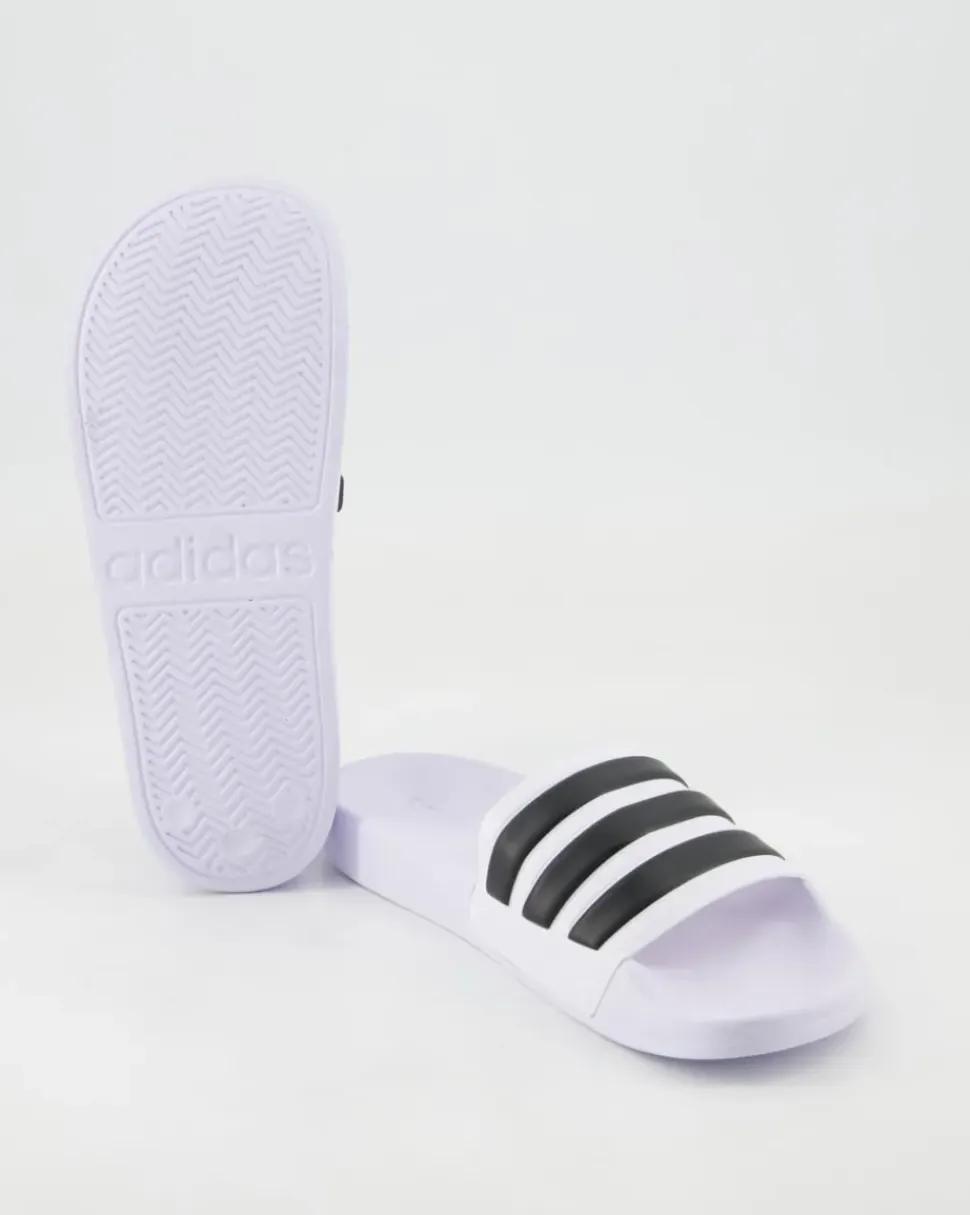 Adilette Shower Pantoletten in Weiß
