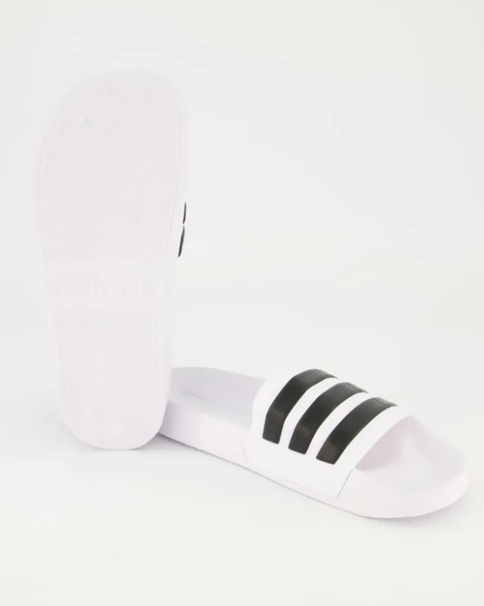 Adilette Shower Pantoletten in Weiß