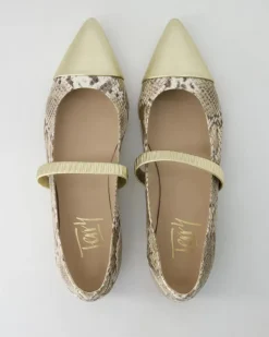 B028 Ballerinas in Gold