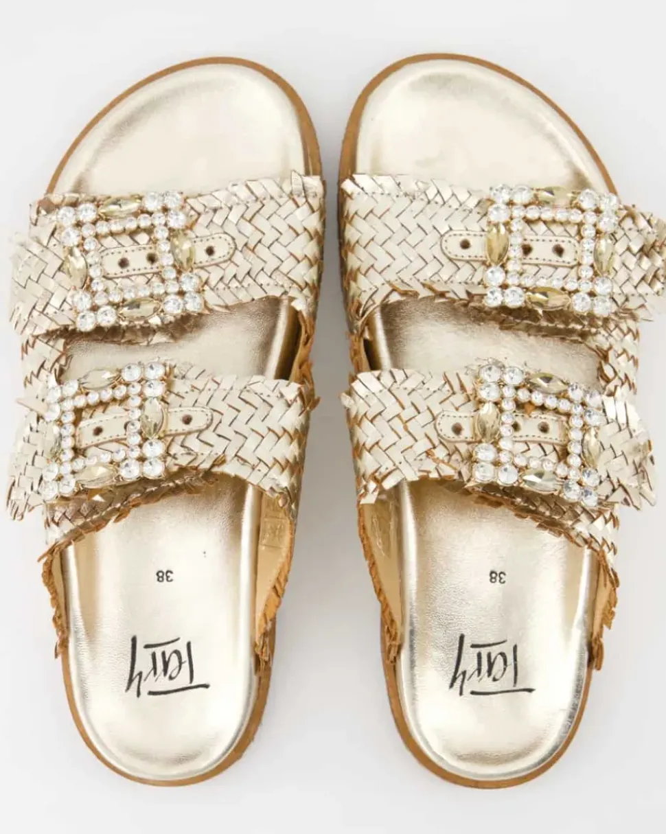 5476B27111B2 Pantoletten in Gold
