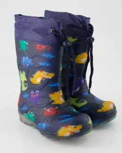 Blinking Monsters Gummistiefel in Blau