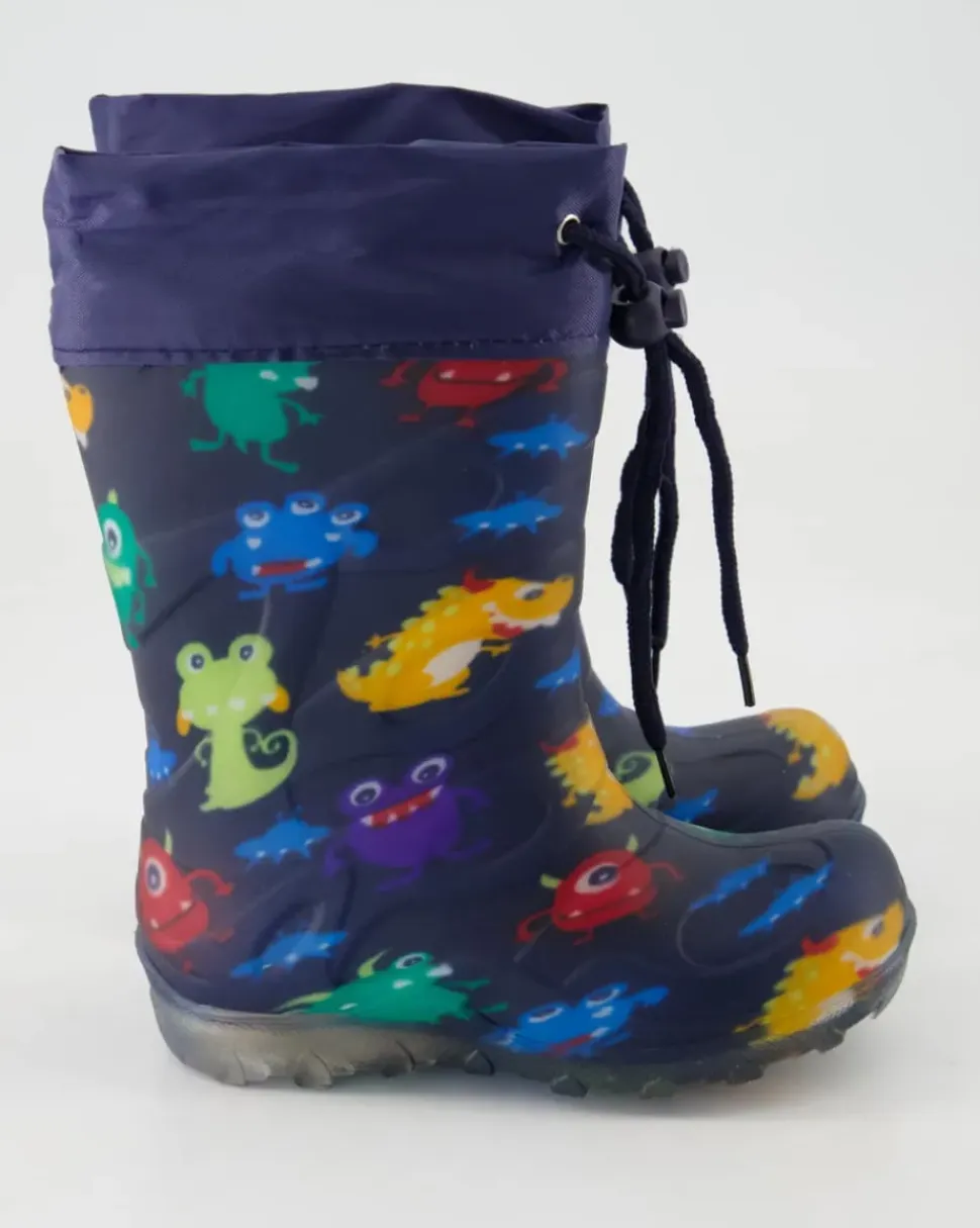 Blinking Monsters Gummistiefel in Blau