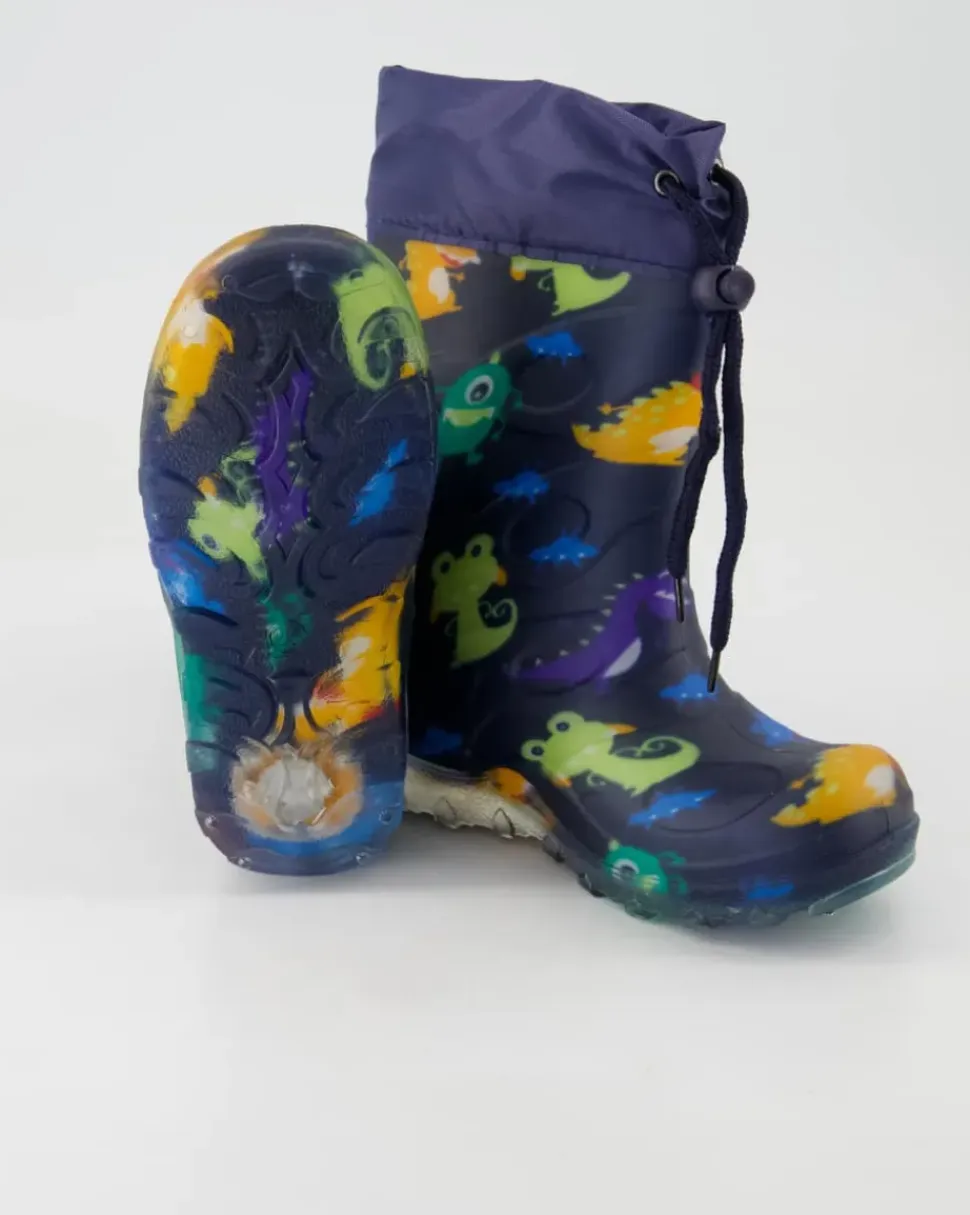 Blinking Monsters Gummistiefel in Blau
