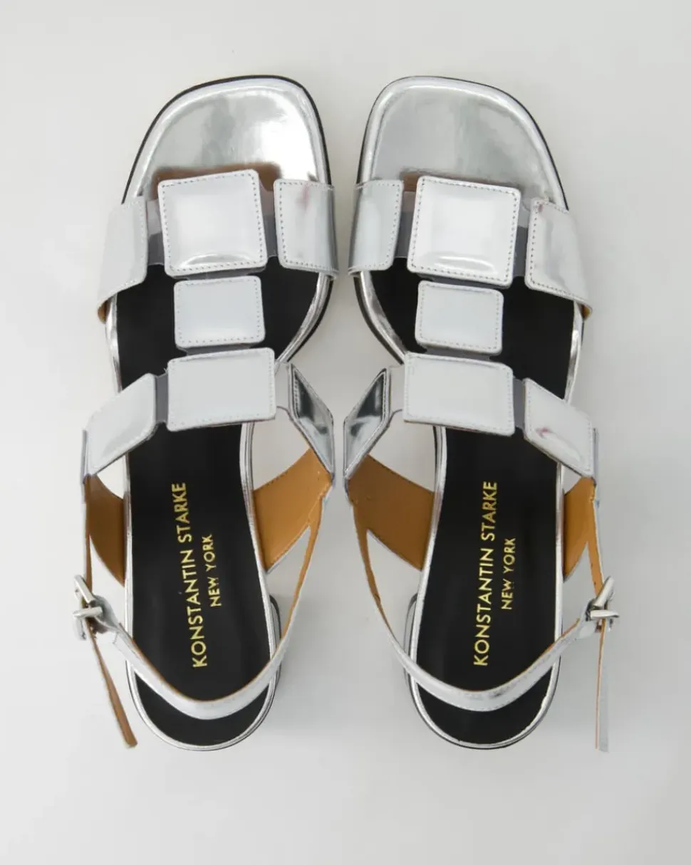 B604 Sandalen in Silber