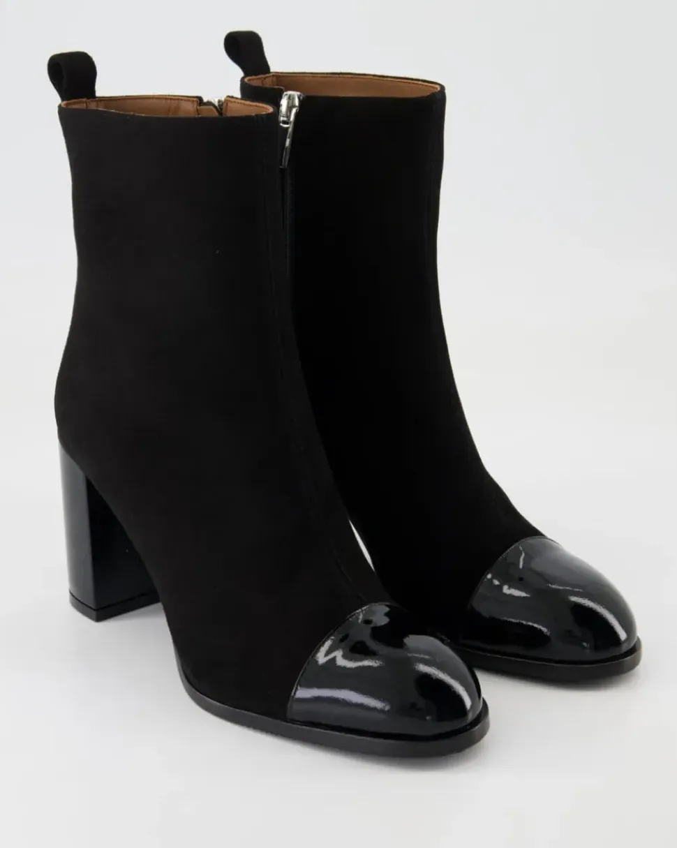 Camoscio Nero / Vernice Nero Stiefeletten in Schwarz