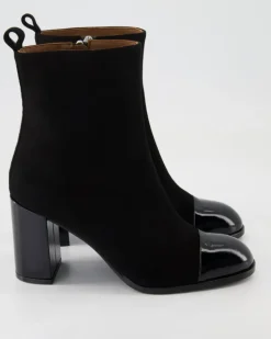 Camoscio Nero / Vernice Nero Stiefeletten in Schwarz