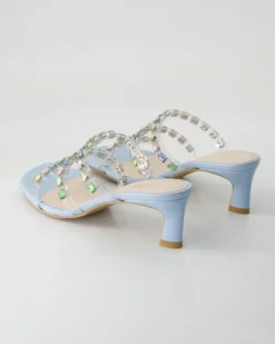 Chelisa Pantoletten in Blau
