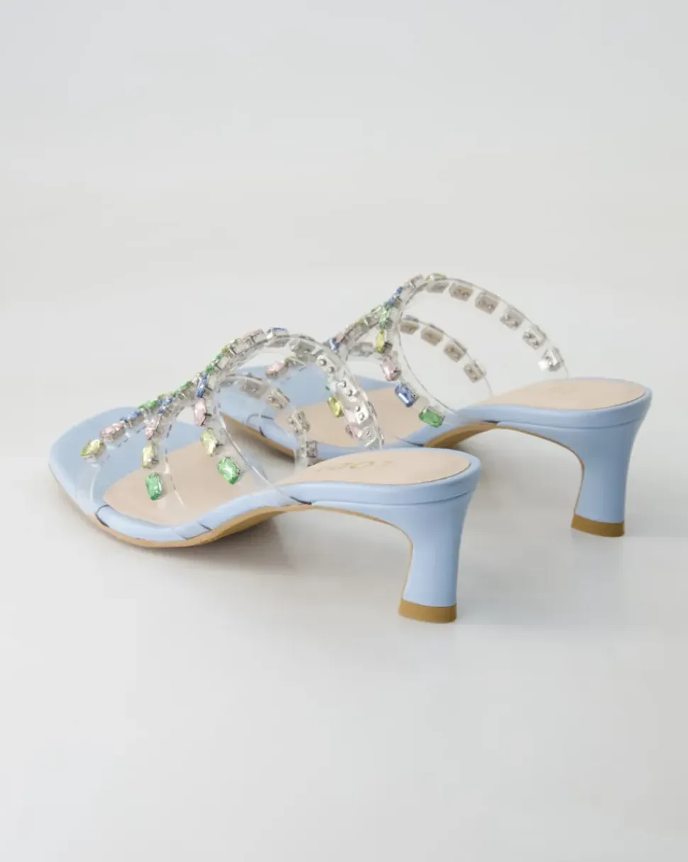 Chelisa Pantoletten in Blau