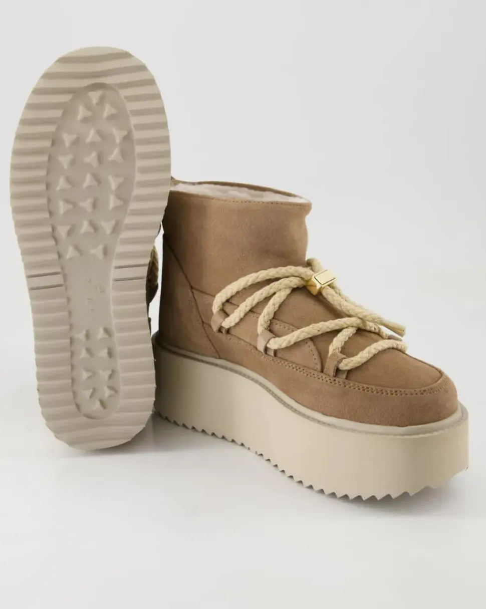Classic Low Platform Stiefeletten in Beige