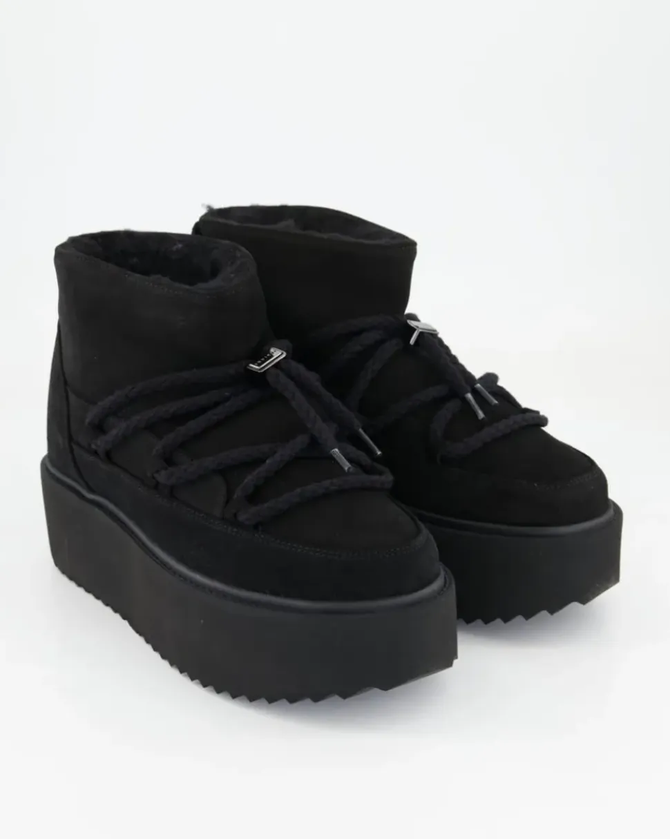 Classic Low Platform Stiefeletten in Schwarz