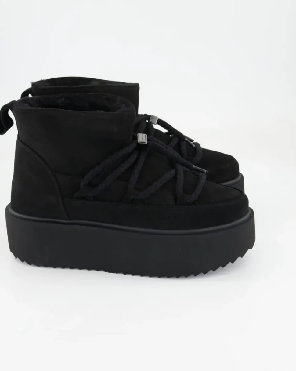 Classic Low Platform Stiefeletten in Schwarz