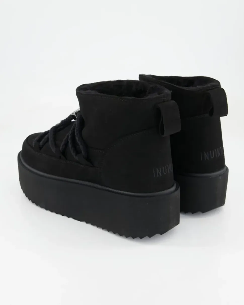 Classic Low Platform Stiefeletten in Schwarz