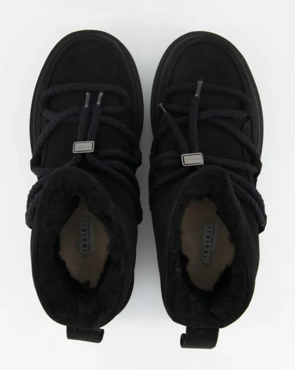 Classic Low Platform Stiefeletten in Schwarz