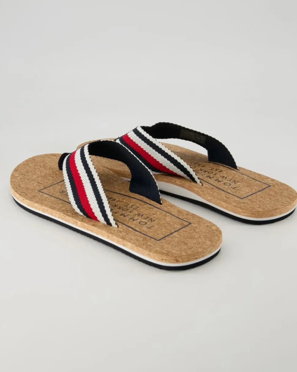 Cork Beach Sandal Zehentrenner in Blau