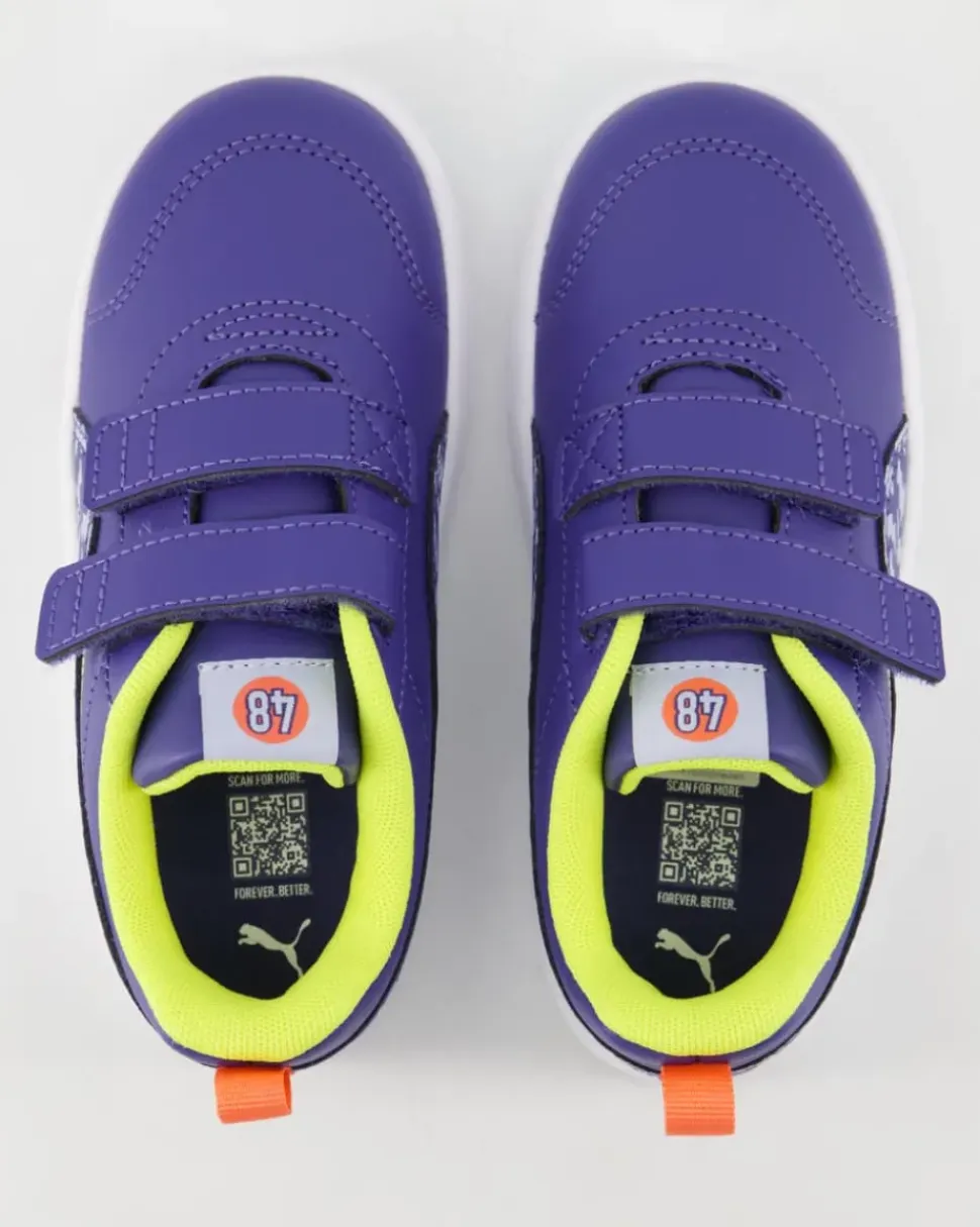 Courtflex V3 Poised 2 Race V Sneaker in Blau