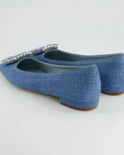 Diamond Ballerinas in Blau