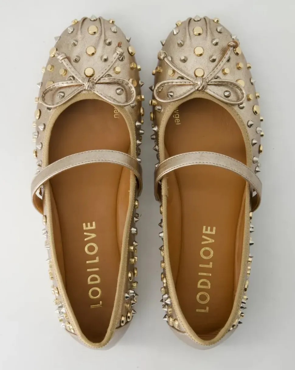 DI5467 Ballerinas in Gold
