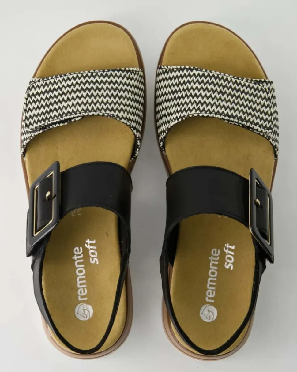 D1J53-02 Sandalen in Schwarz