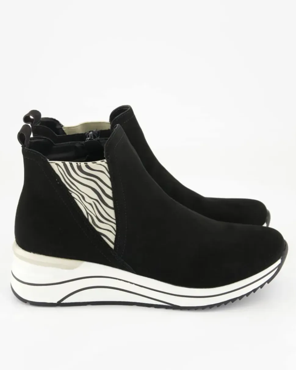 D0T75-03 Stiefeletten in Schwarz