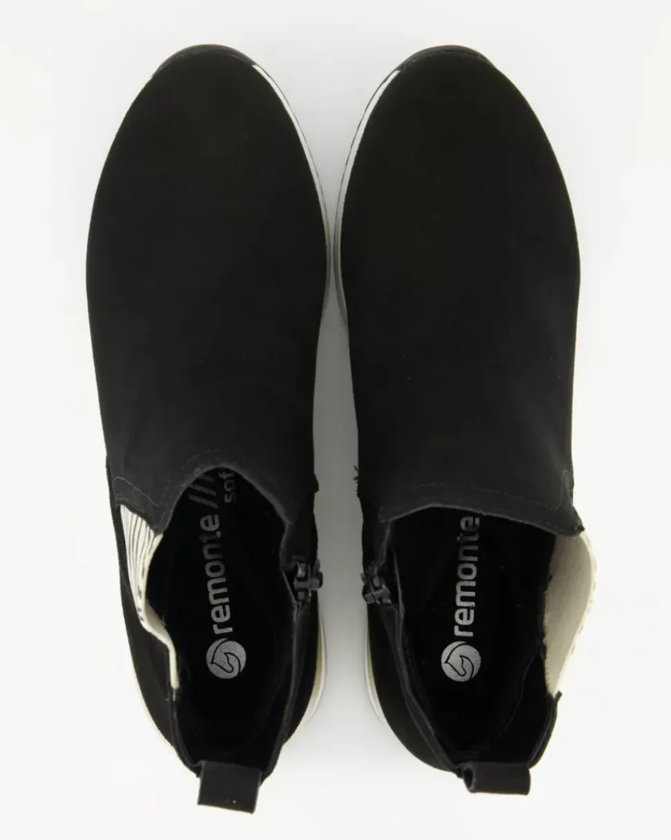 D0T75-03 Stiefeletten in Schwarz