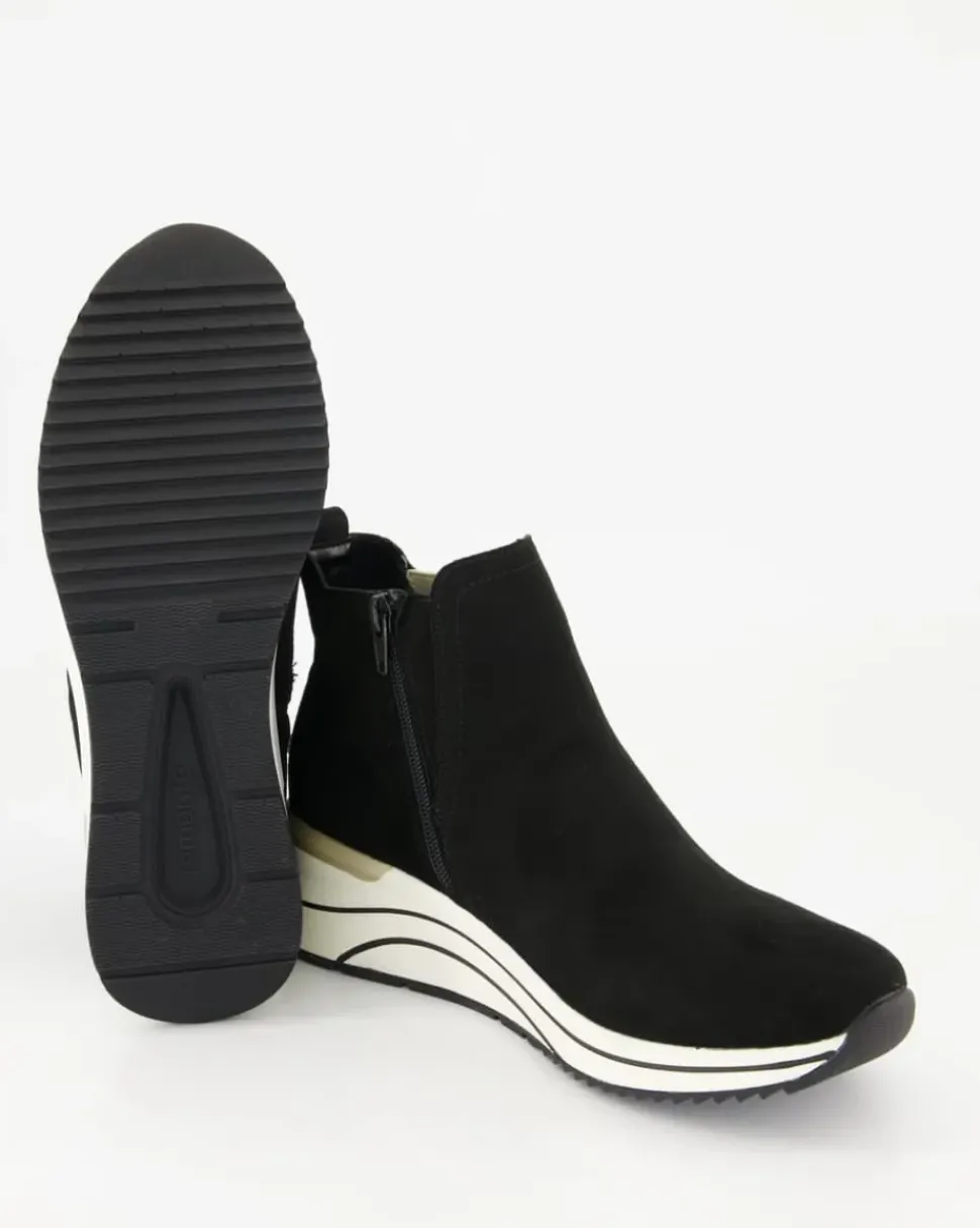 D0T75-03 Stiefeletten in Schwarz
