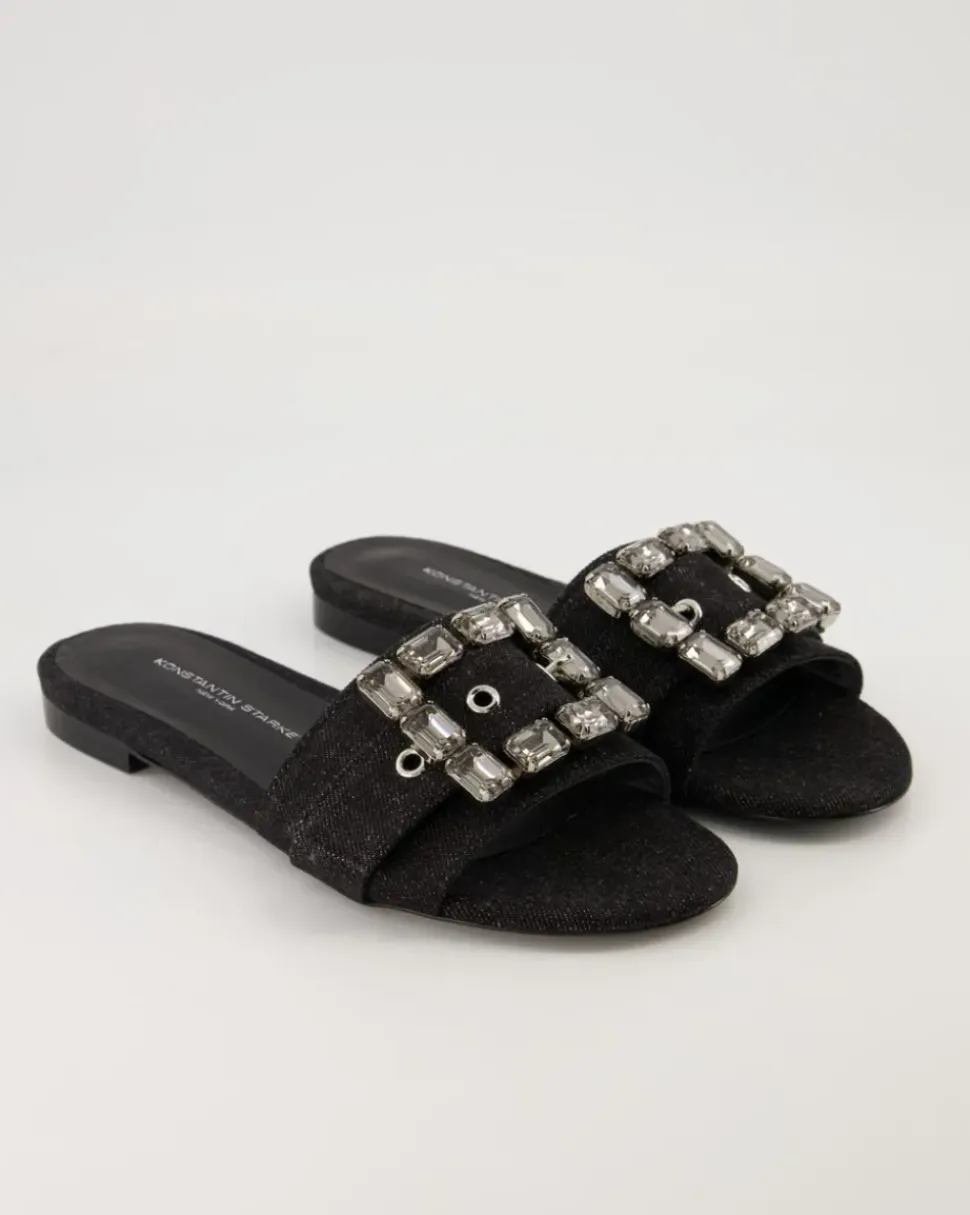 Fade Pantoletten in Schwarz