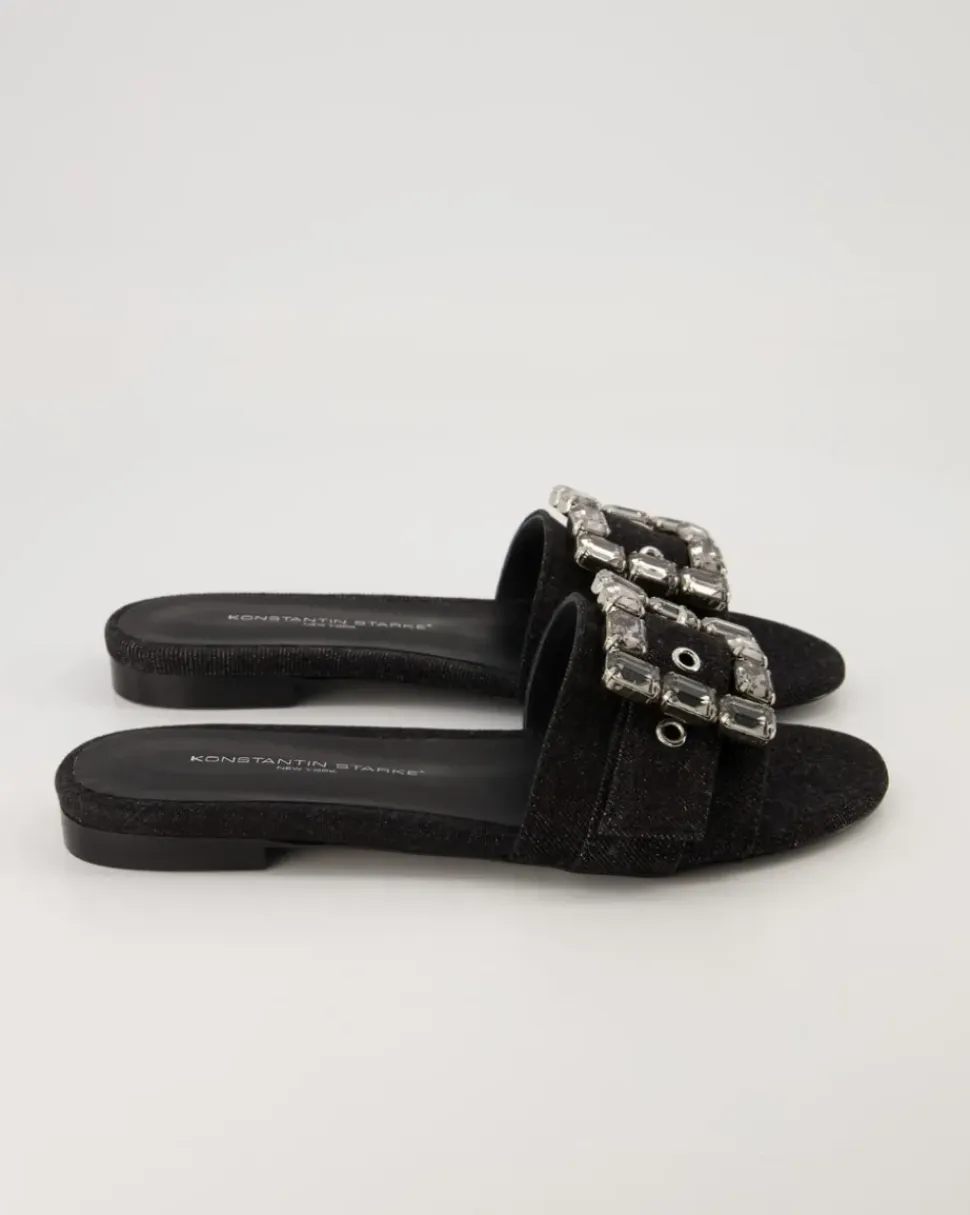 Fade Pantoletten in Schwarz