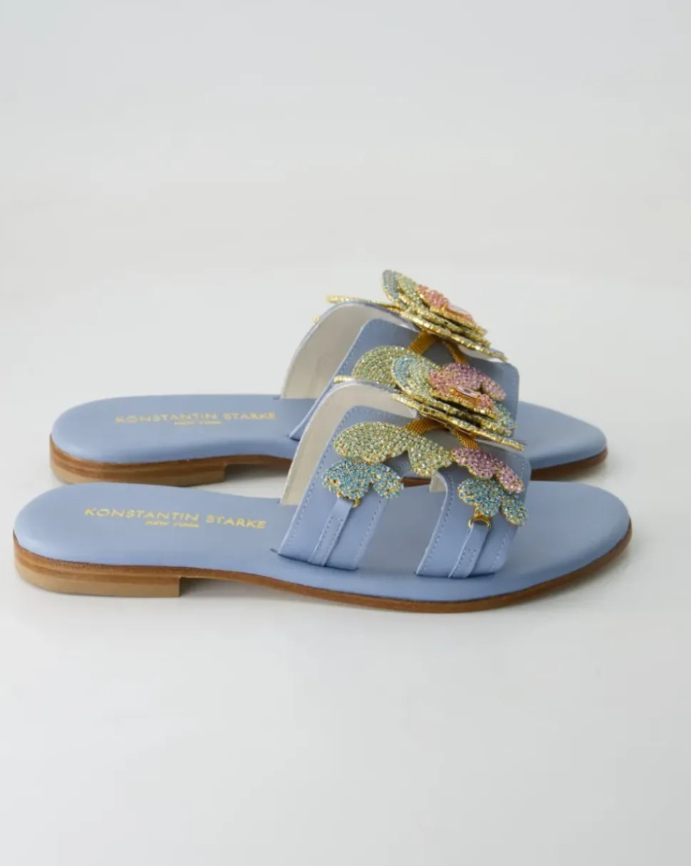 FB1089 Pantoletten in Blau