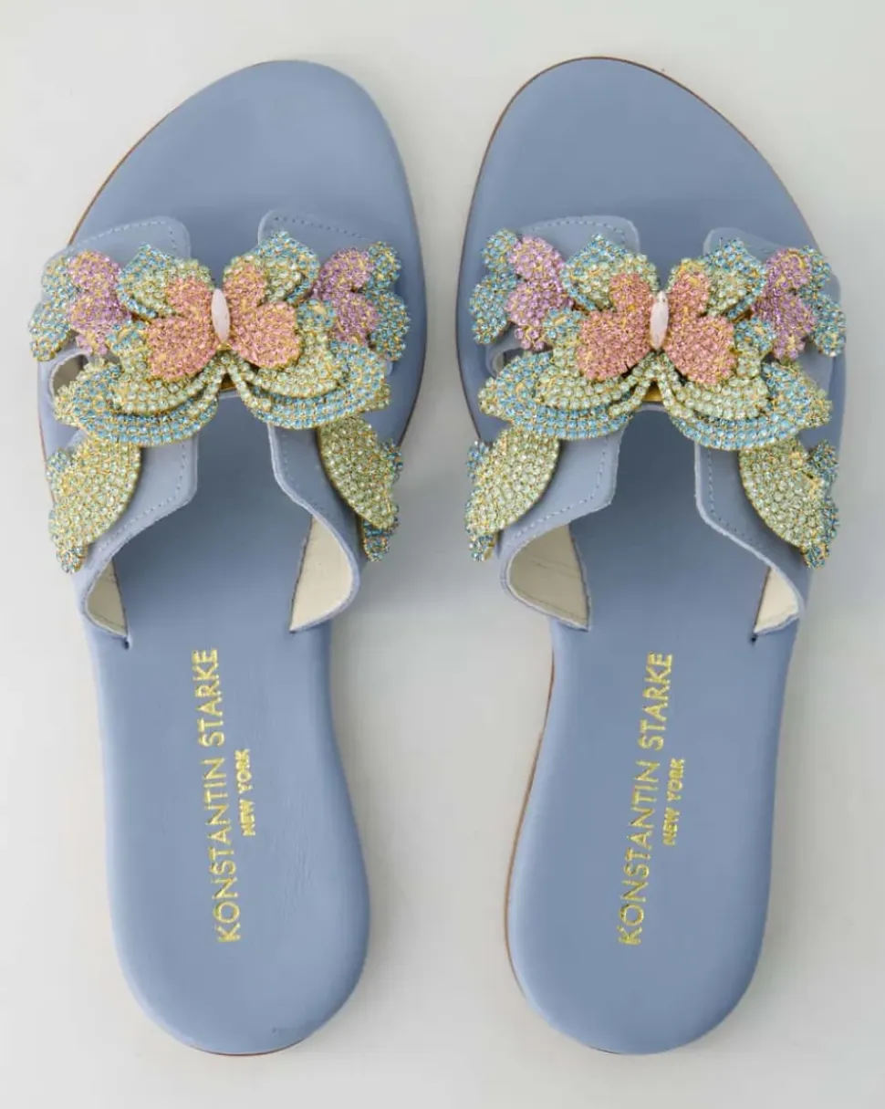 FB1089 Pantoletten in Blau