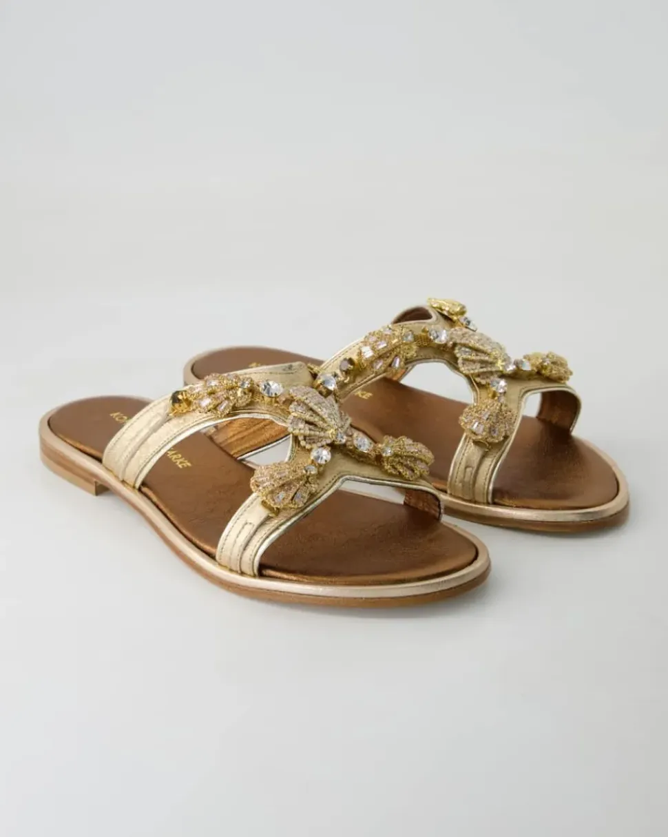 FB1115 Pantoletten in Bronze