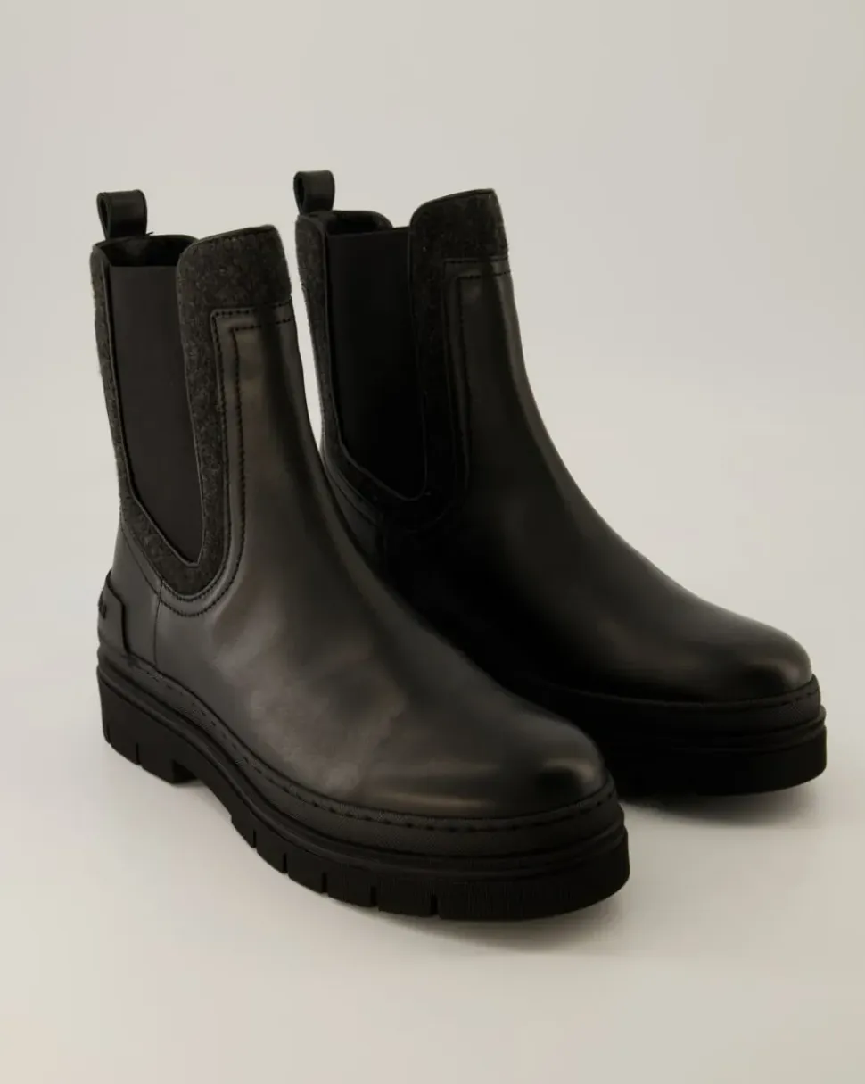 Feminine Felt Chelsea Bootie Chelsea Boots in Schwarz