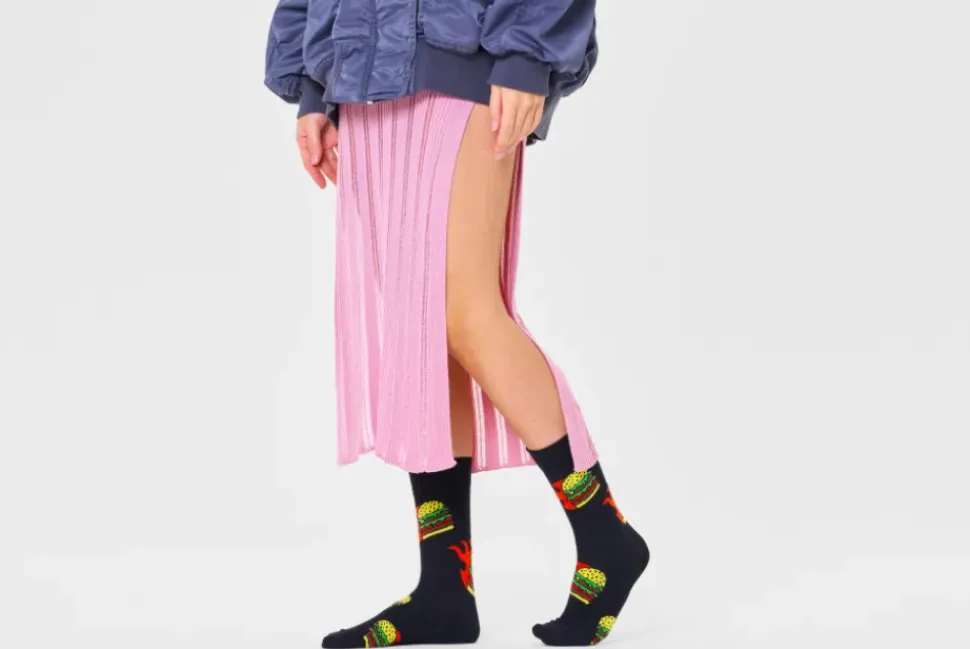 Flaming Burger Sock Socken in Mehrfarbig