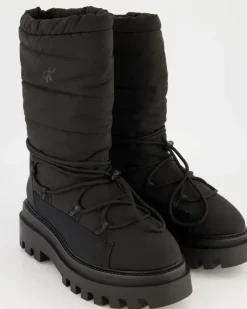 Flatform Snow Boot Nylon Winterstiefel in Schwarz