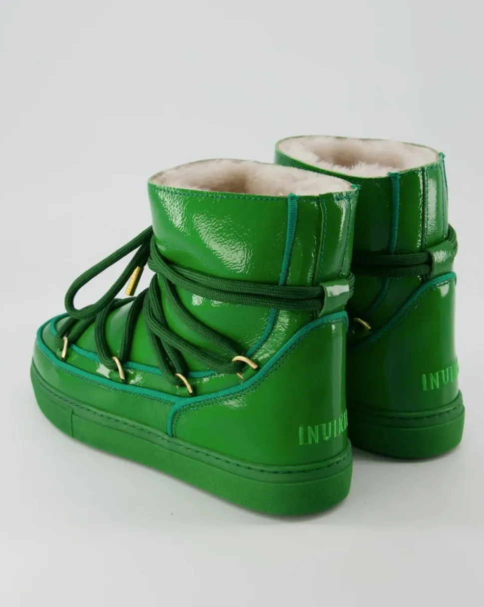 Full Leather Naplack Winterschuhe in Grün