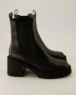 Glossy Chelsea Boots in Schwarz