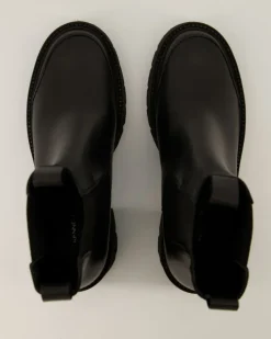 Glossy Chelsea Boots in Schwarz