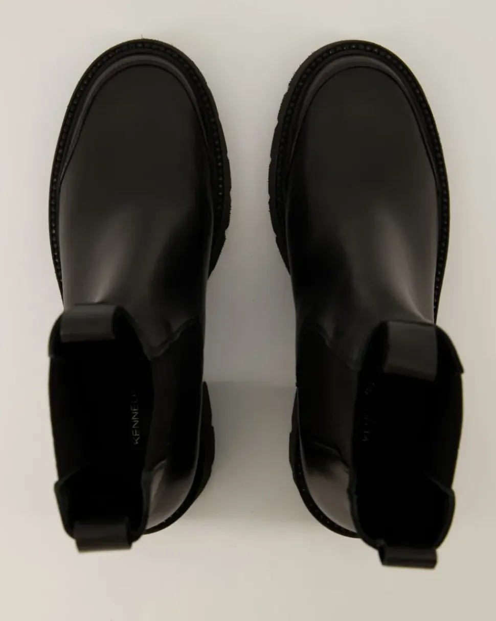 Glossy Chelsea Boots in Schwarz