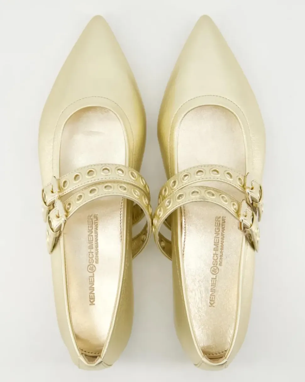 Greta Ballerinas in Gold