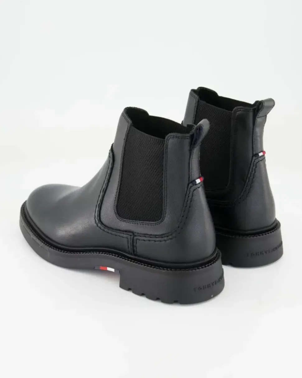 Hilfiger Comfort LWT LTH Chelsea Boots in Schwarz