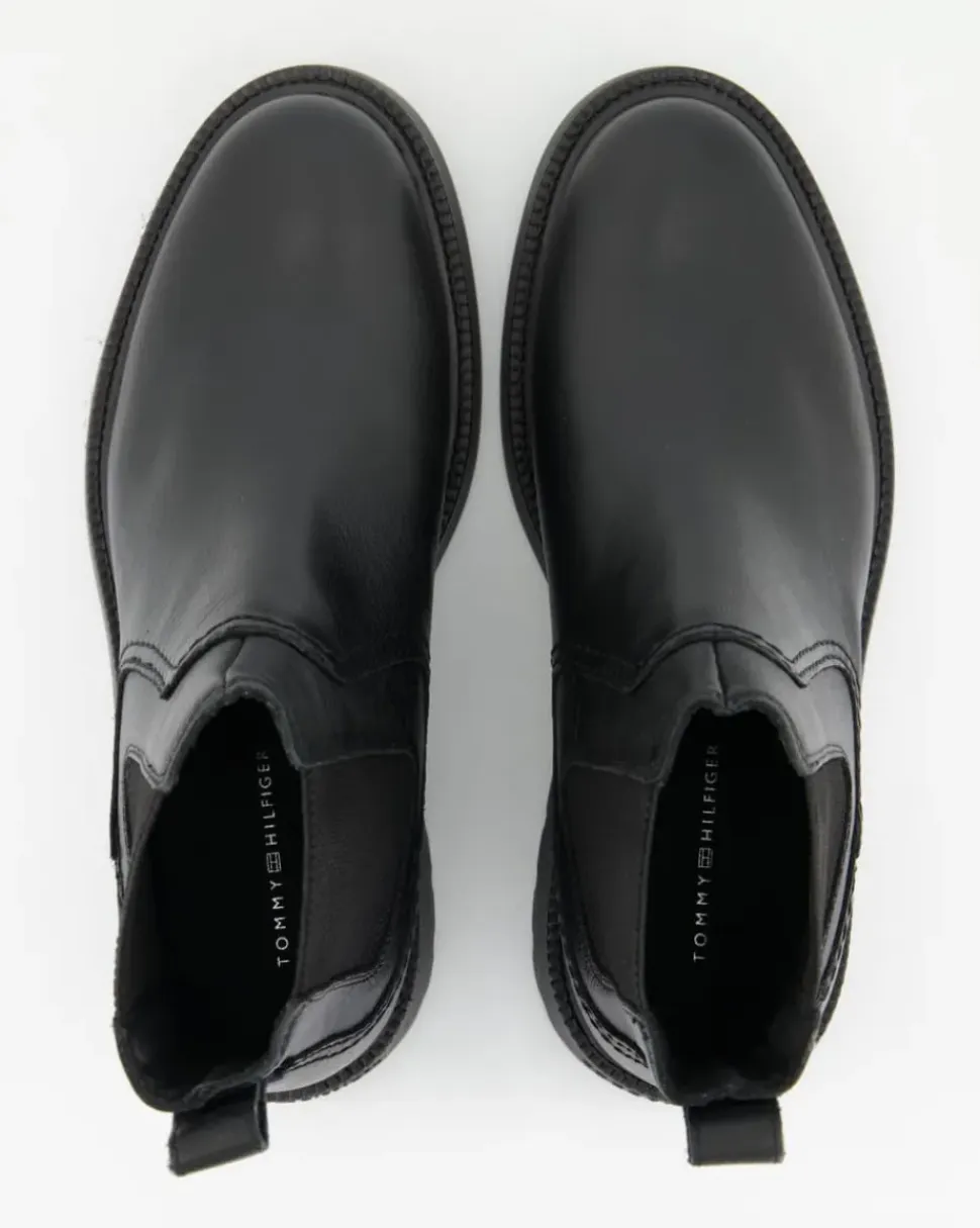 Hilfiger Comfort LWT LTH Chelsea Boots in Schwarz