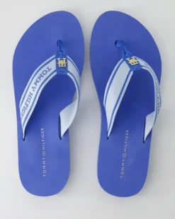HILFIGER WEBBING BEACH SANDAL Zehentrenner in Blau