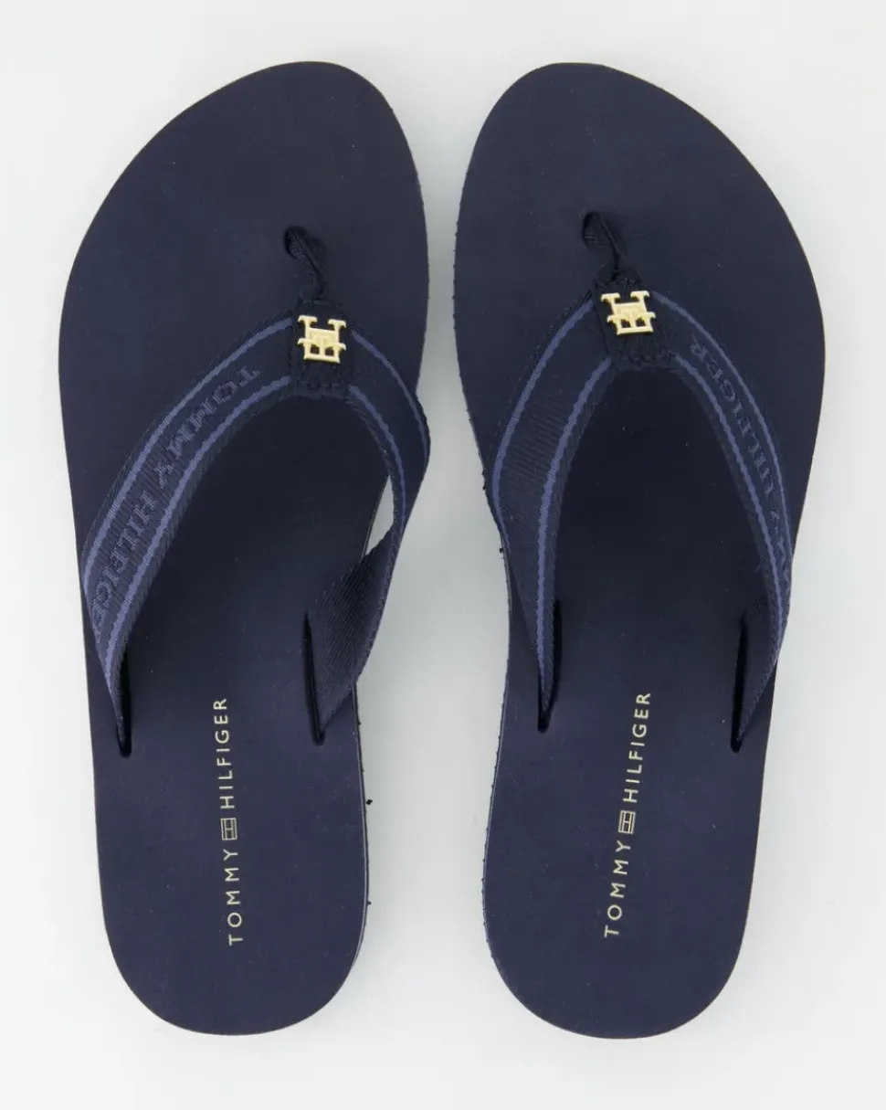 HILFIGER WEBBING BEACH SANDAL Zehentrenner in Blau