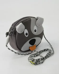 Hund Pouch Portemonnaie in Grau