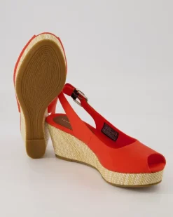 Iconic Elba Sling Back Wedges in Orange